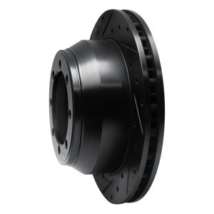 Ford F-350 Super Duty Brake Rotor (1) - Rear Left - R1 Concepts - Drilled & Slotted - Black - `99-`04